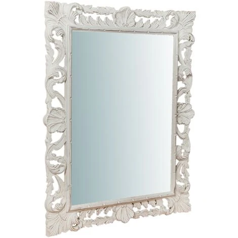 BISCOTTINI Miroir Murale En Bois Affichage Verticale/horizontale Finition Blanche Vieillie Aux Dimensions L70 XPR4 XH90 Cm Made In Italy 3 BISCOTTINI Miroir Murale En Bois Affichage Verticale/horizontale Finition Blanche Vieillie Aux Dimensions L70 XPR4 XH90 Cm Made In Italy