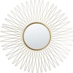 BELIANI Miroir En Métal Doré 4x70 - Doré