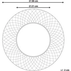 BELIANI Miroir En Doré 38x38 - Doré -Miroir Soldes Boutique 50413317 3