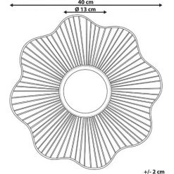 BELIANI Miroir En Métal Doré 40x40 - Doré -Miroir Soldes Boutique 50413319 3