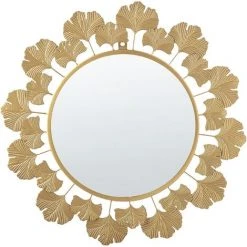 BELIANI Miroir En Métal Doré 49x49 - Doré