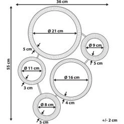 BELIANI Miroir En Métal Doré 55x36 - Doré 9 BELIANI Miroir En Métal Doré 55x36 - Doré -Miroir Soldes Boutique 50413321 3