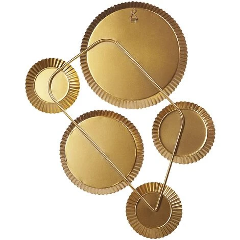 BELIANI Miroir En Métal Doré 55x36 - Doré 6 BELIANI Miroir En Métal Doré 55x36 - Doré – Image 4