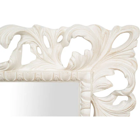 BISCOTTINI MIROIR MURAL EN BOIS AVEC FINITION BLANC ANTIQUE FABRIQUÉ EN ITALIE 5 BISCOTTINI MIROIR MURAL EN BOIS AVEC FINITION BLANC ANTIQUE FABRIQUÉ EN ITALIE – Image 3