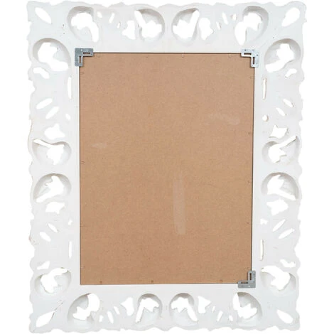 BISCOTTINI MIROIR MURAL EN BOIS AVEC FINITION BLANC ANTIQUE FABRIQUÉ EN ITALIE 7 BISCOTTINI MIROIR MURAL EN BOIS AVEC FINITION BLANC ANTIQUE FABRIQUÉ EN ITALIE – Image 5