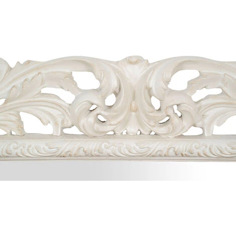 BISCOTTINI MIROIR MURAL EN BOIS AVEC FINITION BLANC ANTIQUE FABRIQUÉ EN ITALIE 4 BISCOTTINI MIROIR MURAL EN BOIS AVEC FINITION BLANC ANTIQUE FABRIQUÉ EN ITALIE – Image 2
