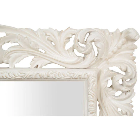BISCOTTINI MIROIR MURAL EN BOIS AVEC FINITION BLANC ANTIQUE FABRIQUÉ EN ITALIE 5 BISCOTTINI MIROIR MURAL EN BOIS AVEC FINITION BLANC ANTIQUE FABRIQUÉ EN ITALIE – Image 3