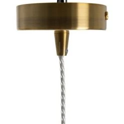 LOLAHOME Plafonnier Avec Abat-jour Cylindrique En Cristal Couleur Bronze Et Métal Ø 24x33 Cm -Miroir Soldes Boutique 50735967 5