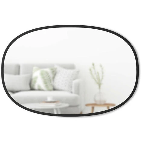 UMBRA HUB Miroir Mural Oval Contour Caoutchouc, Noir, 61x91cm 5 UMBRA HUB Miroir Mural Oval Contour Caoutchouc, Noir, 61x91cm – Image 3