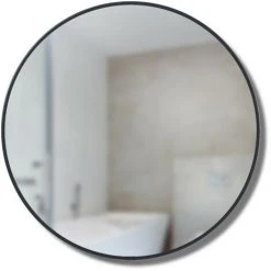 UMBRA CIRKO Miroir Rond Avec 2 étagéres De Rangement, Noir