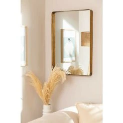 Miroir Mural Rectangulaire En Métal Meritt SKLUM Fer - MDF Doré - Doré 8 Miroir Mural Rectangulaire En Métal Meritt SKLUM Fer - MDF Doré - Doré -Miroir Soldes Boutique 50898574 2