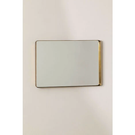 Miroir Mural Rectangulaire En Métal Meritt SKLUM Fer - MDF Doré - Doré 5 Miroir Mural Rectangulaire En Métal Meritt SKLUM Fer - MDF Doré - Doré – Image 3