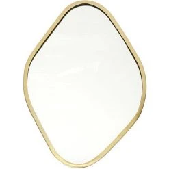 THE HOME DECO FACTORY Miroir Contour Déco Doré Losange - Or