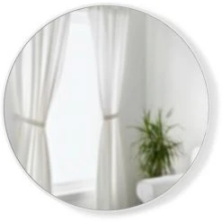 UMBRA MIRA Miroir Mural Rond D56cm, Blanc, 37 (94cm)