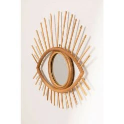 Miroir Mural En Rotin Yzma SKLUM Rotin - NATUREL -Miroir Soldes Boutique 50923185 3