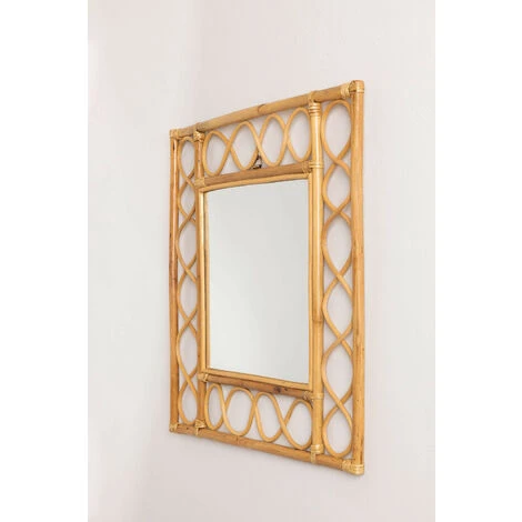 Miroir Mural Carré En Rotin Boké SKLUM Rotin - NATUREL 5 Miroir Mural Carré En Rotin Boké SKLUM Rotin - NATUREL – Image 3