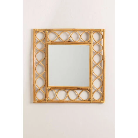 Miroir Mural Carré En Rotin Boké SKLUM Rotin - NATUREL 6 Miroir Mural Carré En Rotin Boké SKLUM Rotin - NATUREL – Image 4