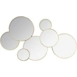 AUTRES Miroir Lila Rond - 61 X 37 Cm - Or