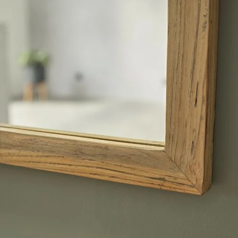 BOIS DESSUS BOIS DESSOUS Miroir Rectangulaire En Bois De Teck Recyclé - Naturel 5 BOIS DESSUS BOIS DESSOUS Miroir Rectangulaire En Bois De Teck Recyclé - Naturel – Image 3