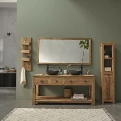 BOIS DESSUS BOIS DESSOUS Miroir Rectangulaire En Bois De Teck Recyclé - Naturel 11 BOIS DESSUS BOIS DESSOUS Miroir Rectangulaire En Bois De Teck Recyclé - Naturel -Miroir Soldes Boutique 51213942 5