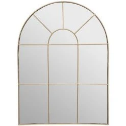 Atmosphera - Miroir Mural Arcade En Métal Doré 54 X 74 Cm - Doré
