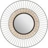Atmosphera - Miroir Mural En Rotin Et Métal Noir D 65 Cm - Noir -Miroir Soldes Boutique 51254486 1