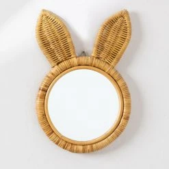 Miroir Mural En Rotin Nimals SKLUM Rotin - Lapin
