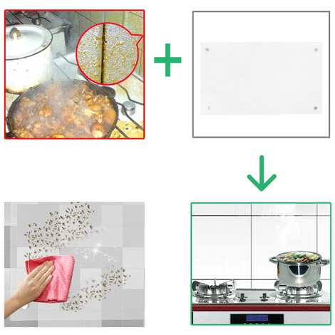Hengda 50x90cm Crédence Cuisine Carrelage Miroir Mural Arrière Cuisine Transparente Carrelage Miroir Mural Transparent 6 Hengda 50x90cm Crédence Cuisine Carrelage Miroir Mural Arrière Cuisine Transparente Carrelage Miroir Mural Transparent – Image 4