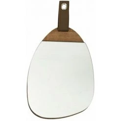 THE HOME DECO FACTORY Miroir Galet Bois 20x29 Cm - Marron