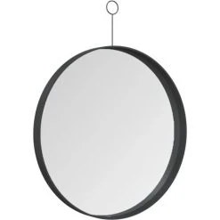VidaXL Miroir Suspendu Avec Crochet Noir 40 Cm - Noir -Miroir Soldes Boutique 51777547 3