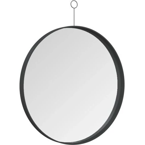 VidaXL Miroir Suspendu Avec Crochet Noir 50 Cm - Noir 5 VidaXL Miroir Suspendu Avec Crochet Noir 50 Cm - Noir – Image 3