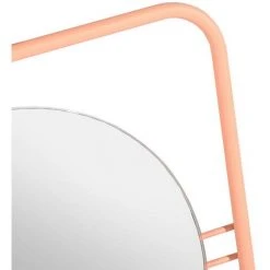 URBAN MEUBLE Miroir Mural Saumon Rond Et Moderne Avec étagère -Miroir Soldes Boutique 51782616 4