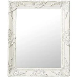 YOUTHUP Miroir Mural Style Baroque 50x60 Cm Blanc - Blanc