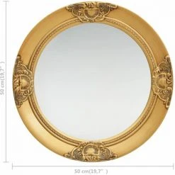YOUTHUP Miroir Mural Style Baroque 50 Cm Doré - Or 11 YOUTHUP Miroir Mural Style Baroque 50 Cm Doré - Or -Miroir Soldes Boutique 51866457 5