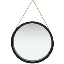 YOUTHUP Miroir Mural Avec Sangle 60 Cm Noir - Noir