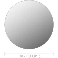 YOUTHUP Miroir Rond Sans Cadre 30 Cm Verre - Argent -Miroir Soldes Boutique 51873345 5