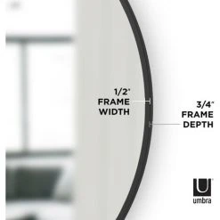 UMBRA MIRA Miroir Mural Rond D56cm, Noir, 94cm -Miroir Soldes Boutique 51909757 3