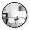 UMBRA HUB Miroir Mural Rond Et Décoratif, Noir, 61cm
