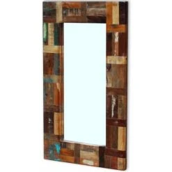 Topdeal Miroir Bois De Récupération Massif 80 X 50 Cm -Miroir Soldes Boutique 52084462 5