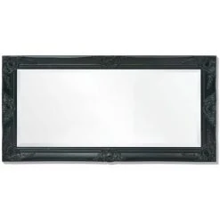 Topdeal Miroir Mural Style Baroque 100 X 50 Cm Noir -Miroir Soldes Boutique 52084571 5