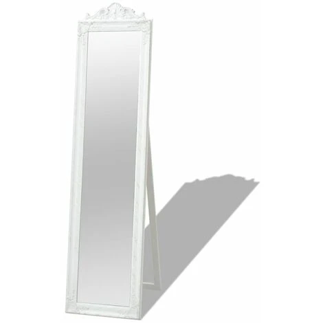 Topdeal Miroir Sur Pied Style Baroque 160 X 40 Cm Blanc 3 Topdeal Miroir Sur Pied Style Baroque 160 X 40 Cm Blanc