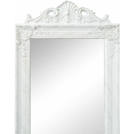 Topdeal Miroir Sur Pied Style Baroque 160 X 40 Cm Blanc 5 Topdeal Miroir Sur Pied Style Baroque 160 X 40 Cm Blanc – Image 3