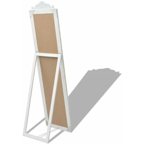 Topdeal Miroir Sur Pied Style Baroque 160 X 40 Cm Blanc 7 Topdeal Miroir Sur Pied Style Baroque 160 X 40 Cm Blanc – Image 5