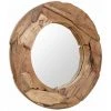 Topdeal Miroir Décoratif Teck 80 Cm Rond -Miroir Soldes Boutique 52084938 1