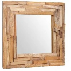 Topdeal Miroir Décoratif Teck 60 X 60 Cm Carré