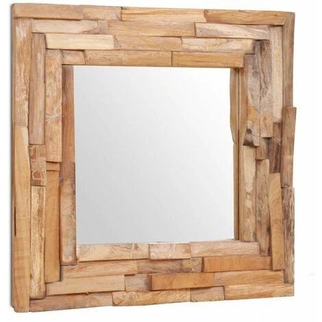 Topdeal Miroir Décoratif Teck 60 X 60 Cm Carré 3 Topdeal Miroir Décoratif Teck 60 X 60 Cm Carré