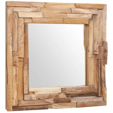 Topdeal Miroir Décoratif Teck 60 X 60 Cm Carré 5 Topdeal Miroir Décoratif Teck 60 X 60 Cm Carré – Image 3