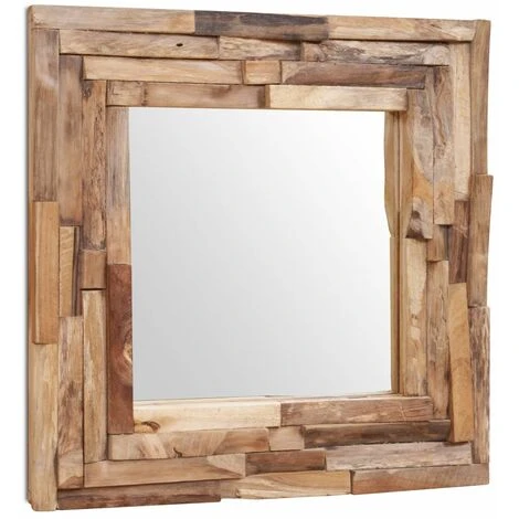 Topdeal Miroir Décoratif Teck 60 X 60 Cm Carré 7 Topdeal Miroir Décoratif Teck 60 X 60 Cm Carré – Image 5