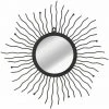 Topdeal Miroir Mural éclat De Soleil 60 Cm Noir 2 Topdeal Miroir Mural éclat De Soleil 60 Cm Noir -Miroir Soldes Boutique 52085430 1