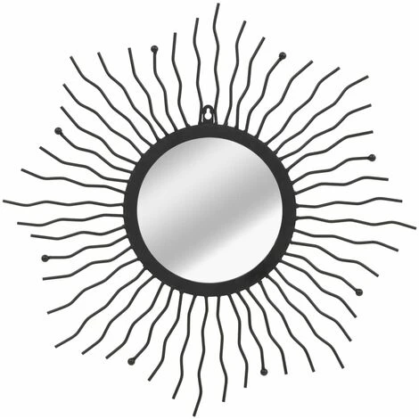 Topdeal Miroir Mural éclat De Soleil 60 Cm Noir 3 Topdeal Miroir Mural éclat De Soleil 60 Cm Noir